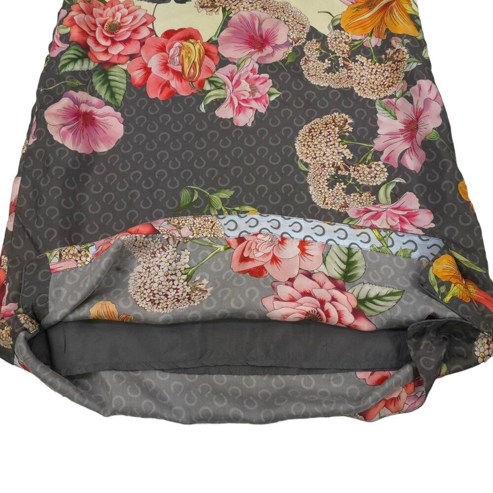 Johnny Was Silk Shift Dress Long Sleeve Floral - Picture 10 of 15